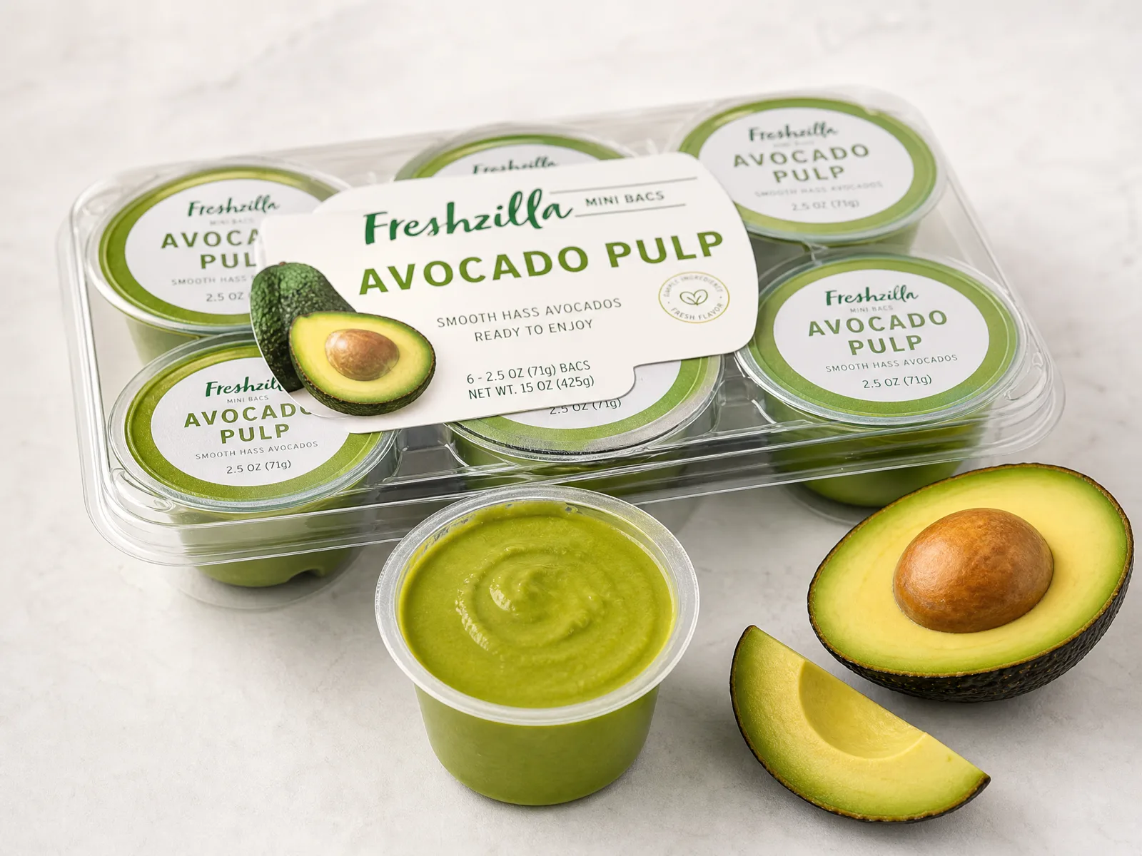 Mini Tubs of Avocado Pulp