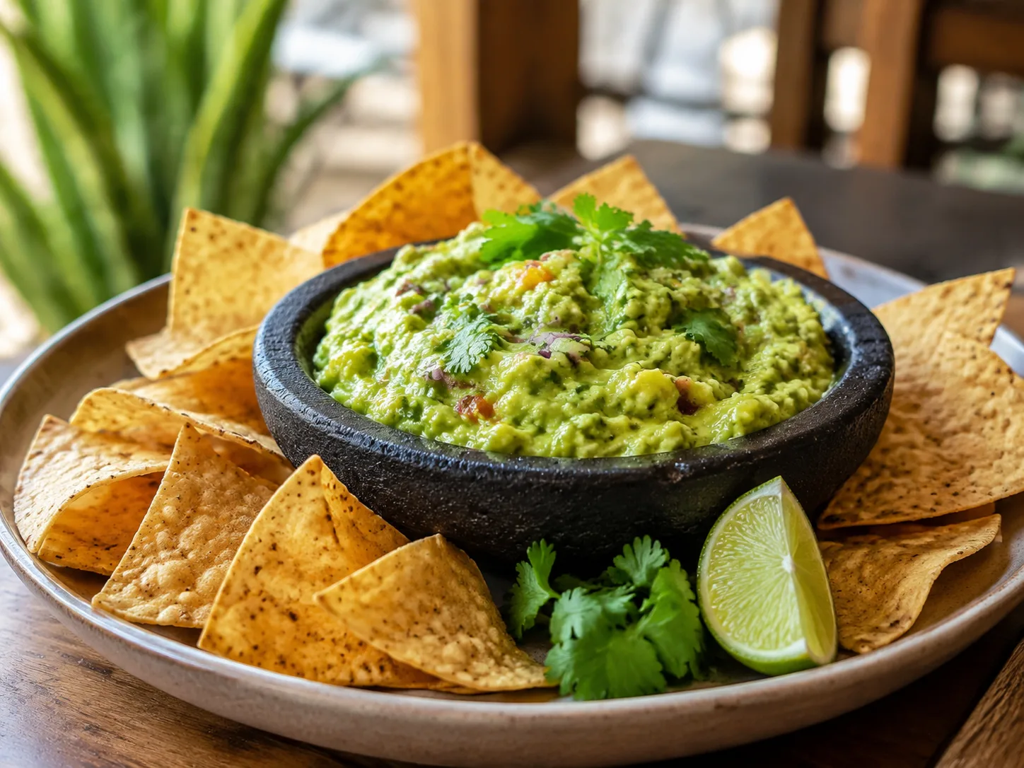 Authentic Guacamole plated